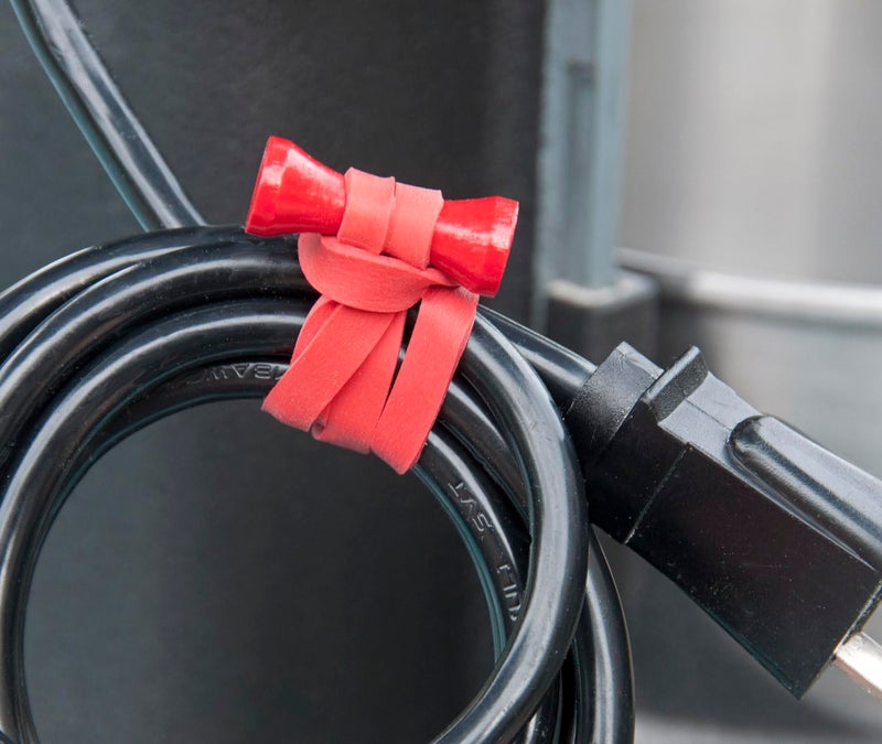 BongoTies ALL RED Bongo Ties A5-01-R - 10 Pack ~ Professional cable ties made of natural rubber and bamboo ~ HANDY TIES FOR CABLES AND OTHER UNRULY ITEMS - Image 3